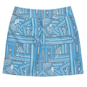 Loudmouth Blue Geometric Skirt
